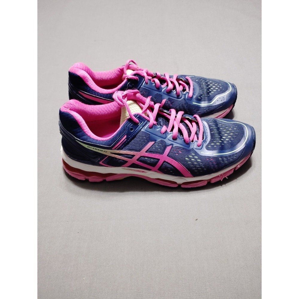 ASICS Gel‑Kayano 22 Women’s Size 8 Running Shoes Pink Blue Athletic Sneakers